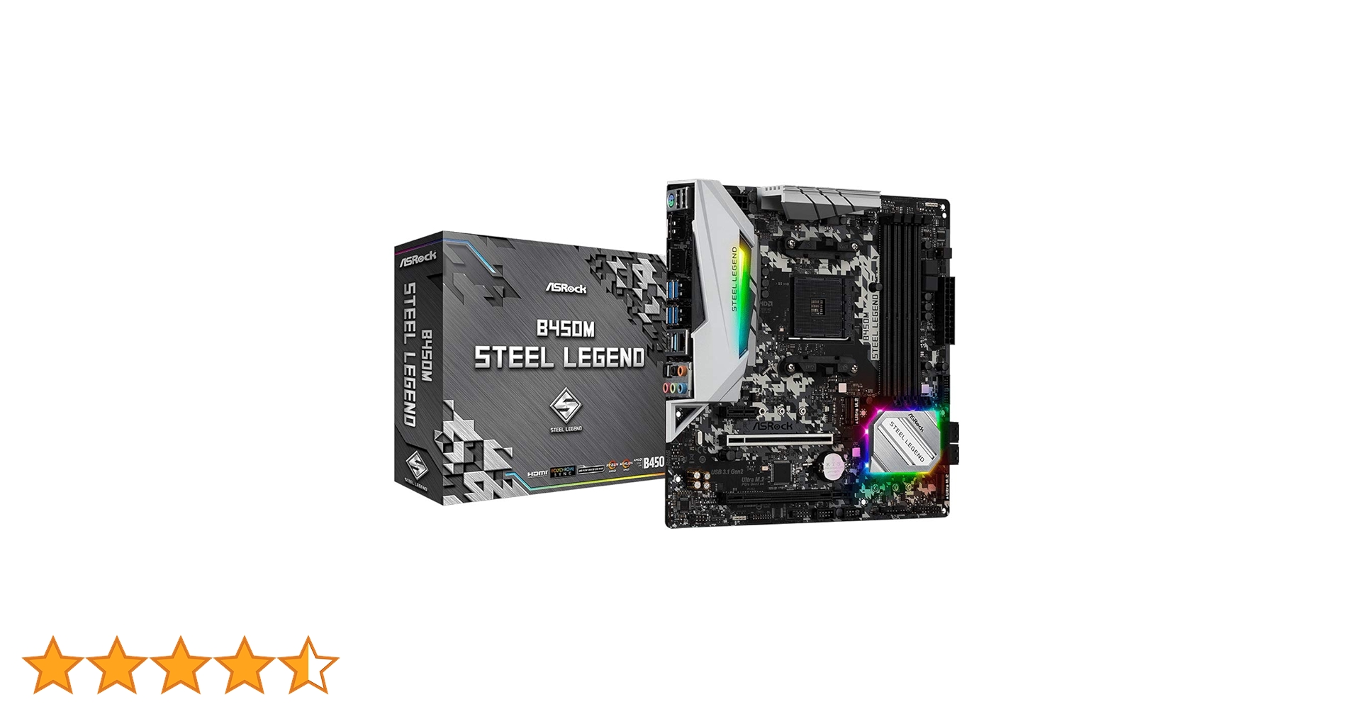 Amazon | ASRock マザーボード B450 M Steel Legend AMD Ryzen AM4